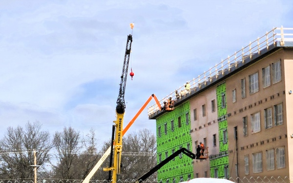 April 2026 construction operations for $55.75 million Collective Training Officers Quarters Project at Fort McCoy