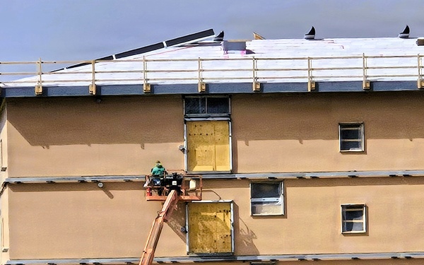 April 2026 construction operations for $55.75 million Collective Training Officers Quarters Project at Fort McCoy
