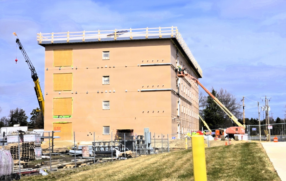 April 2026 construction operations for $55.75 million Collective Training Officers Quarters Project at Fort McCoy