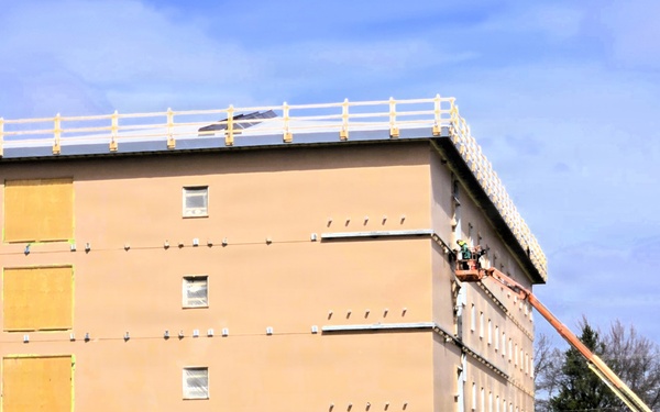 April 2026 construction operations for $55.75 million Collective Training Officers Quarters Project at Fort McCoy