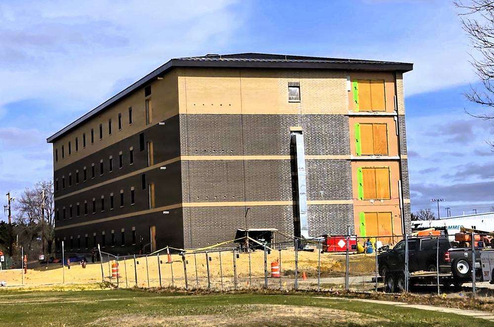 April 2026 construction operations for $55.75 million Collective Training Officers Quarters Project at Fort McCoy
