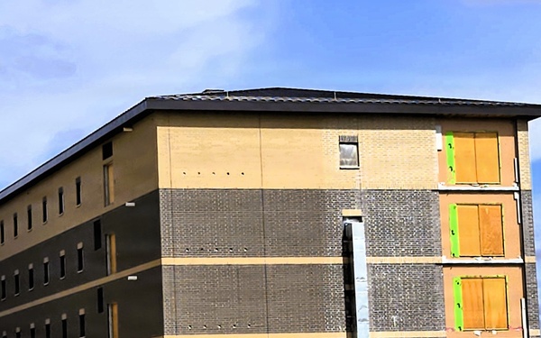 April 2026 construction operations for $55.75 million Collective Training Officers Quarters Project at Fort McCoy