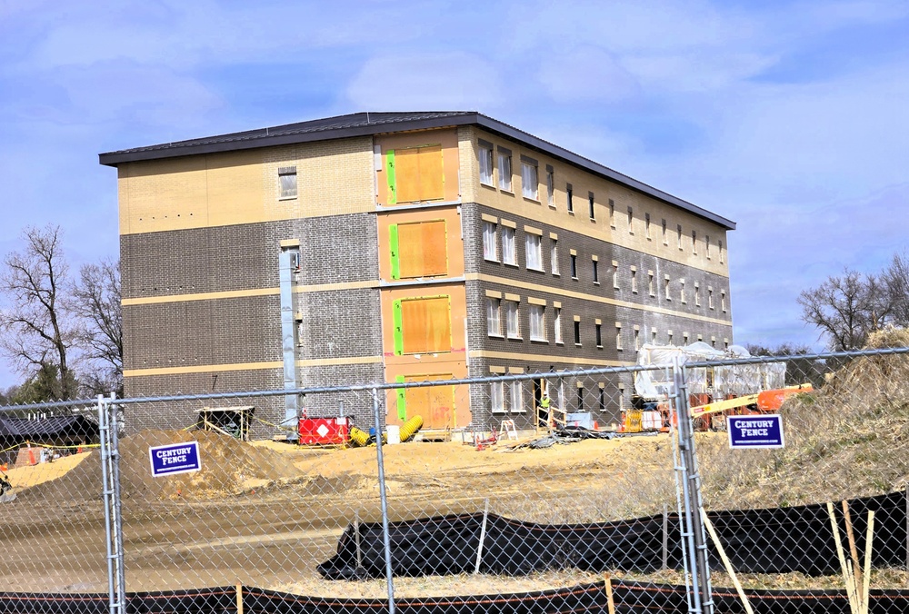 April 2026 construction operations for $55.75 million Collective Training Officers Quarters Project at Fort McCoy