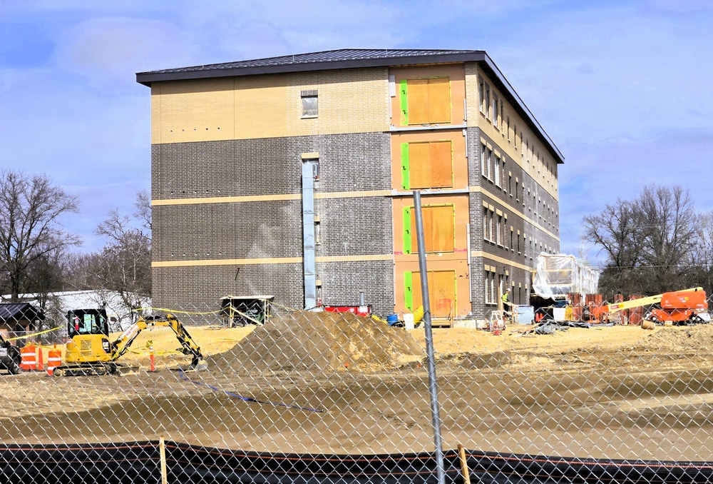 April 2026 construction operations for $55.75 million Collective Training Officers Quarters Project at Fort McCoy