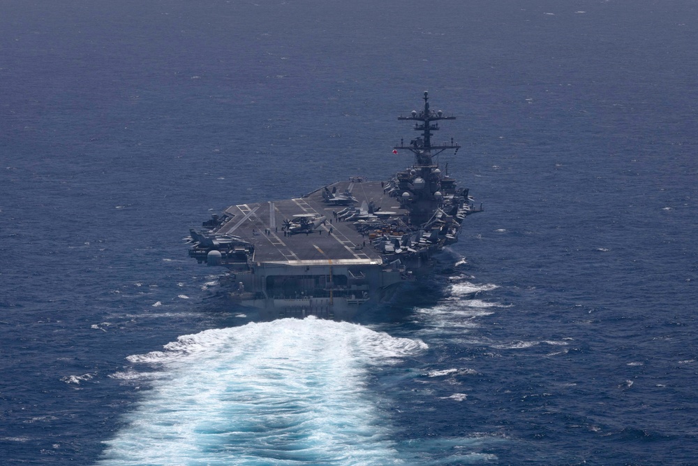 USS George H.W. Bush patrols the Arabian Sea