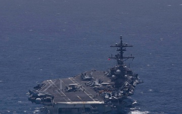 USS George H.W. Bush patrols the Arabian Sea