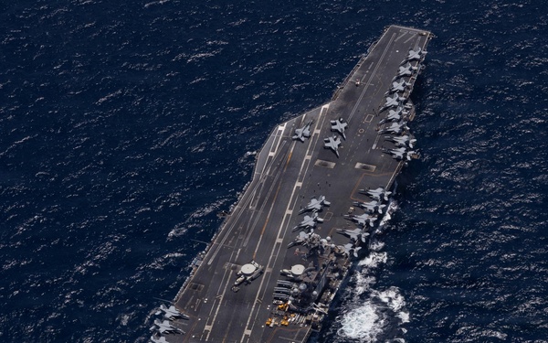 USS George H.W. Bush patrols the Arabian Sea
