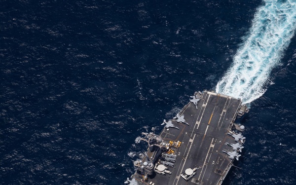 USS George H.W. Bush patrols the Arabian Sea