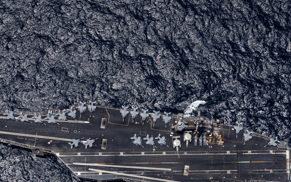 USS George H.W. Bush patrols the Arabian Sea