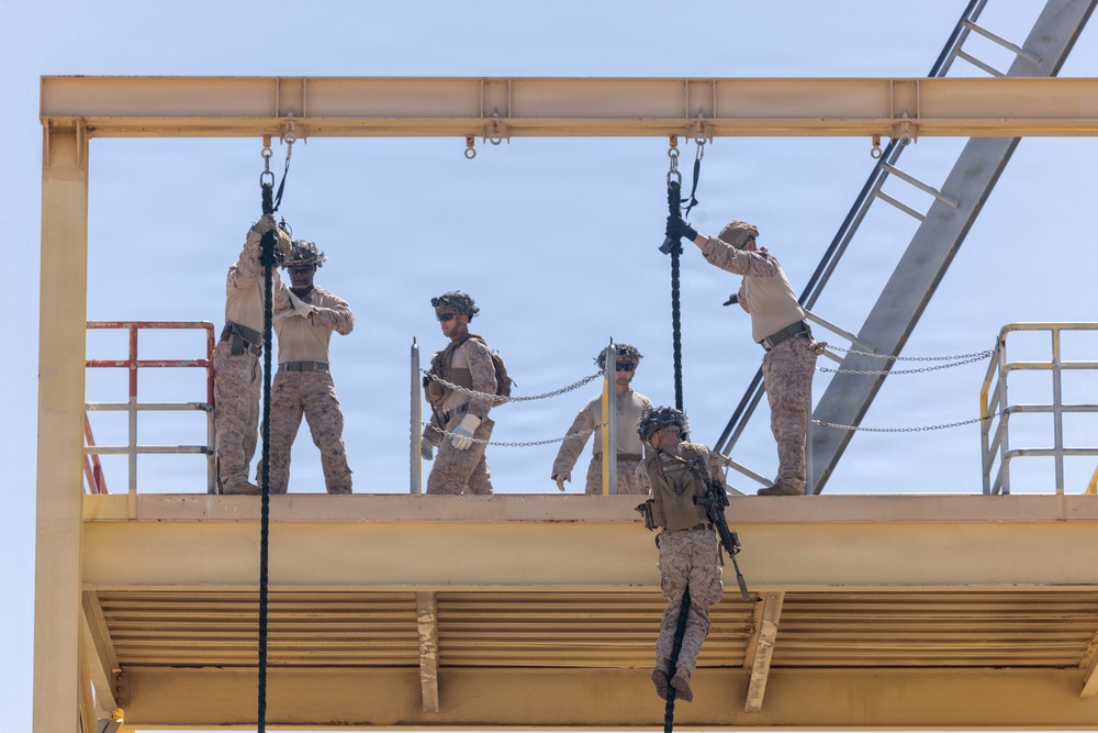 2nd Bn., 5th Marines conduct fast rope training