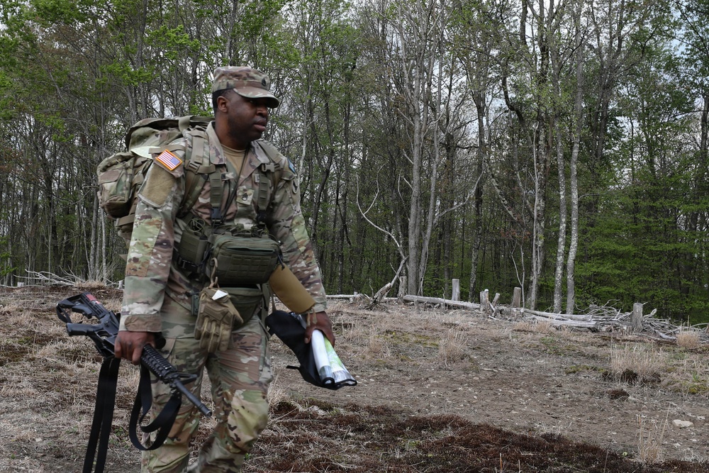 Region II Best Warrior Competitors Conduct Land Navigation