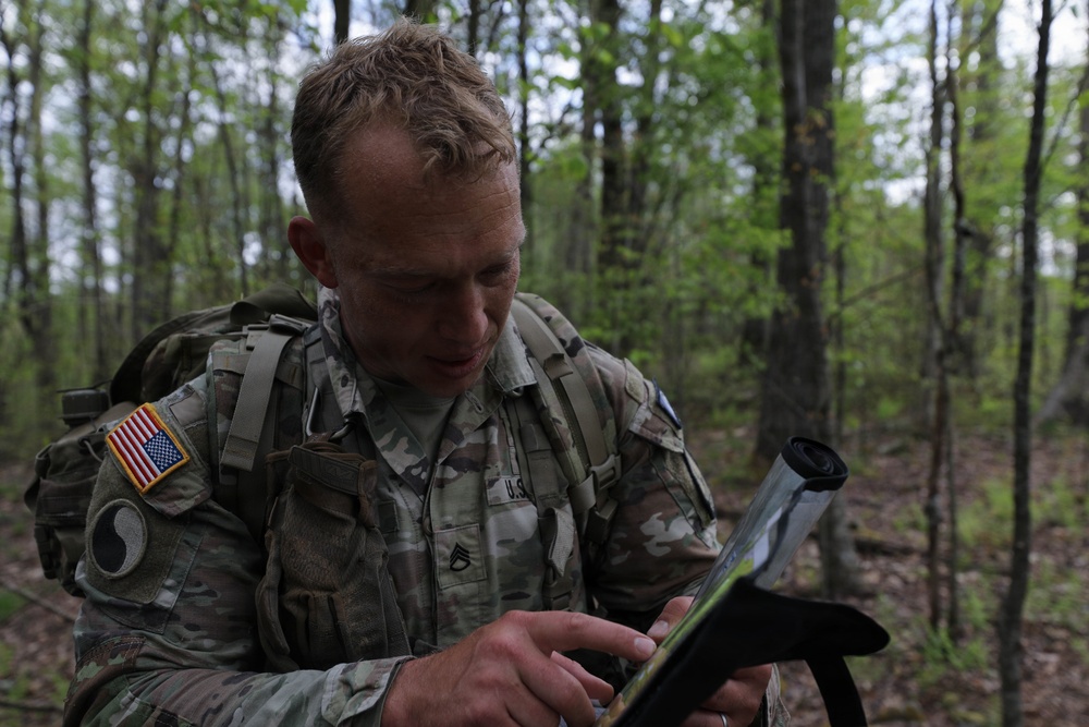 Region II Best Warrior Competitors Conduct Land Navigation