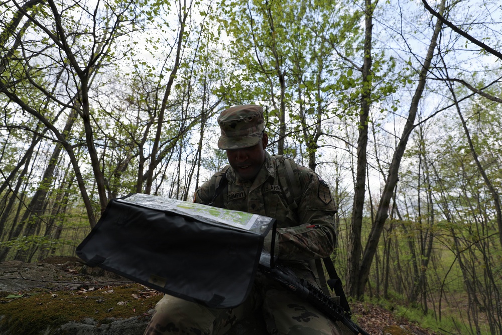 Region II Best Warrior Competitors Conduct Land Navigation