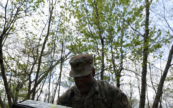 Region II Best Warrior Competitors Conduct Land Navigation