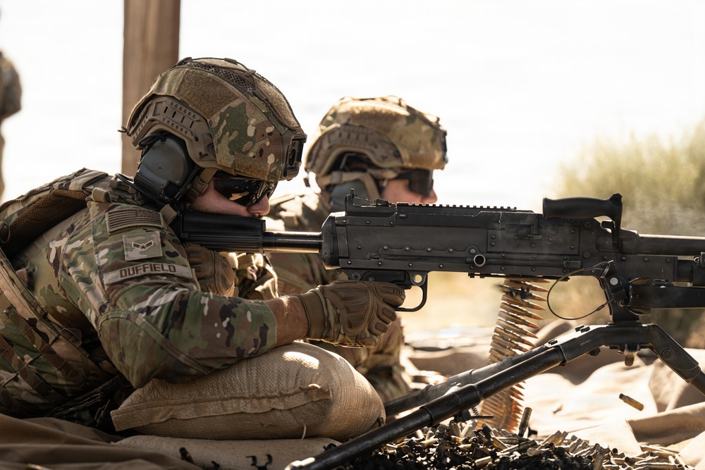 163d SFS Qualifies on the M240B, M249 and M320, at Edwards Air Force Base