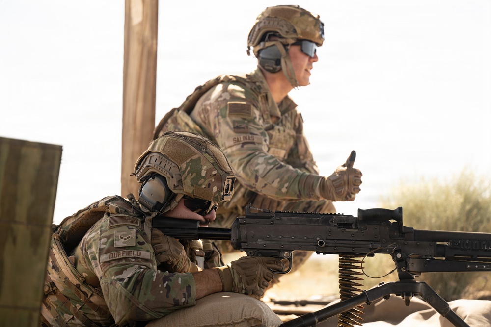 163d SFS Qualifies on the M240B, M249 and M320, at Edwards Air Force Base