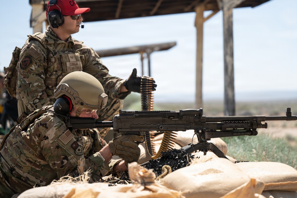 163d SFS Qualifies on the M240B, M249 and M320, at Edwards Air Force Base