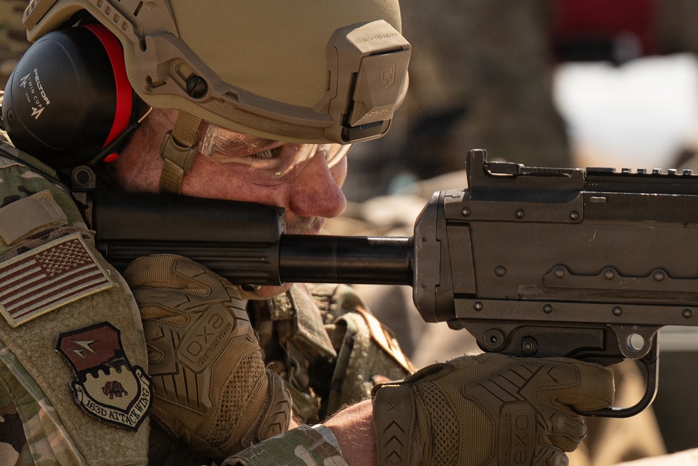 163d SFS Qualifies on the M240B, M249 and M320, at Edwards Air Force Base