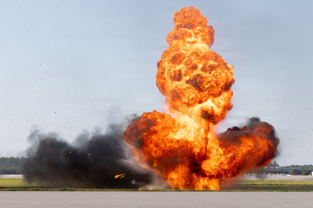 EOD Wall pf Fire Practice for the 2026 MCAS Cherry Point Air Show