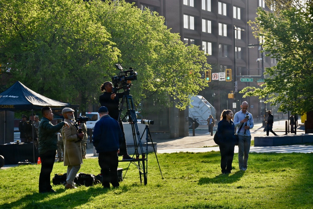 Film crew prepares to go live