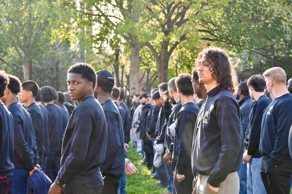 Future Soldiers stand in formation