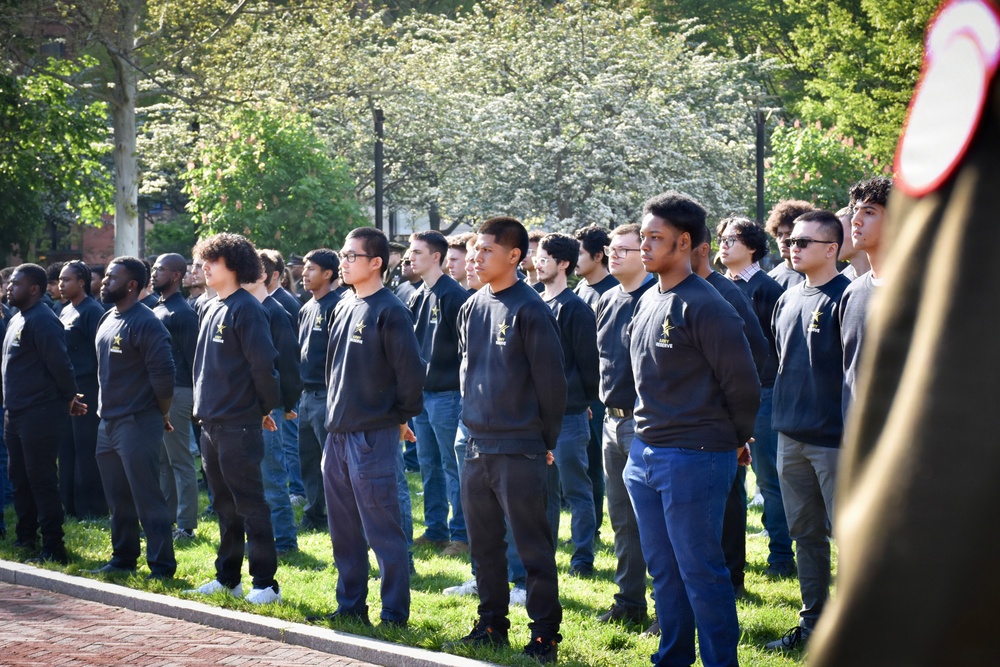 Future Soldiers stand in formation