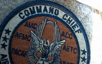 U.S. Air Force Reserve Command Command Chief Master Sergeant Shoulder Patch on OCP Uniform