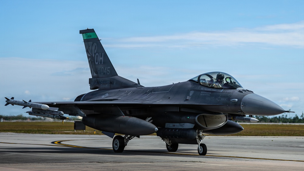 U.S. Air Force, Navy aircraft take off during Checkered Flag 26-2