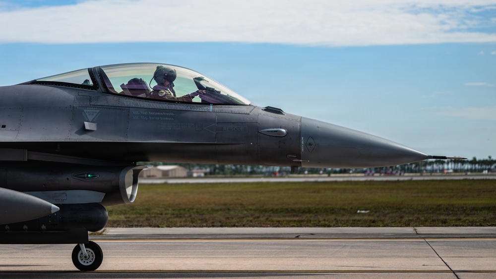 U.S. Air Force, Navy aircraft take off during Checkered Flag 26-2