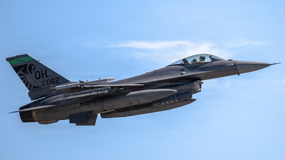 U.S. Air Force, Navy aircraft take off during Checkered Flag 26-2