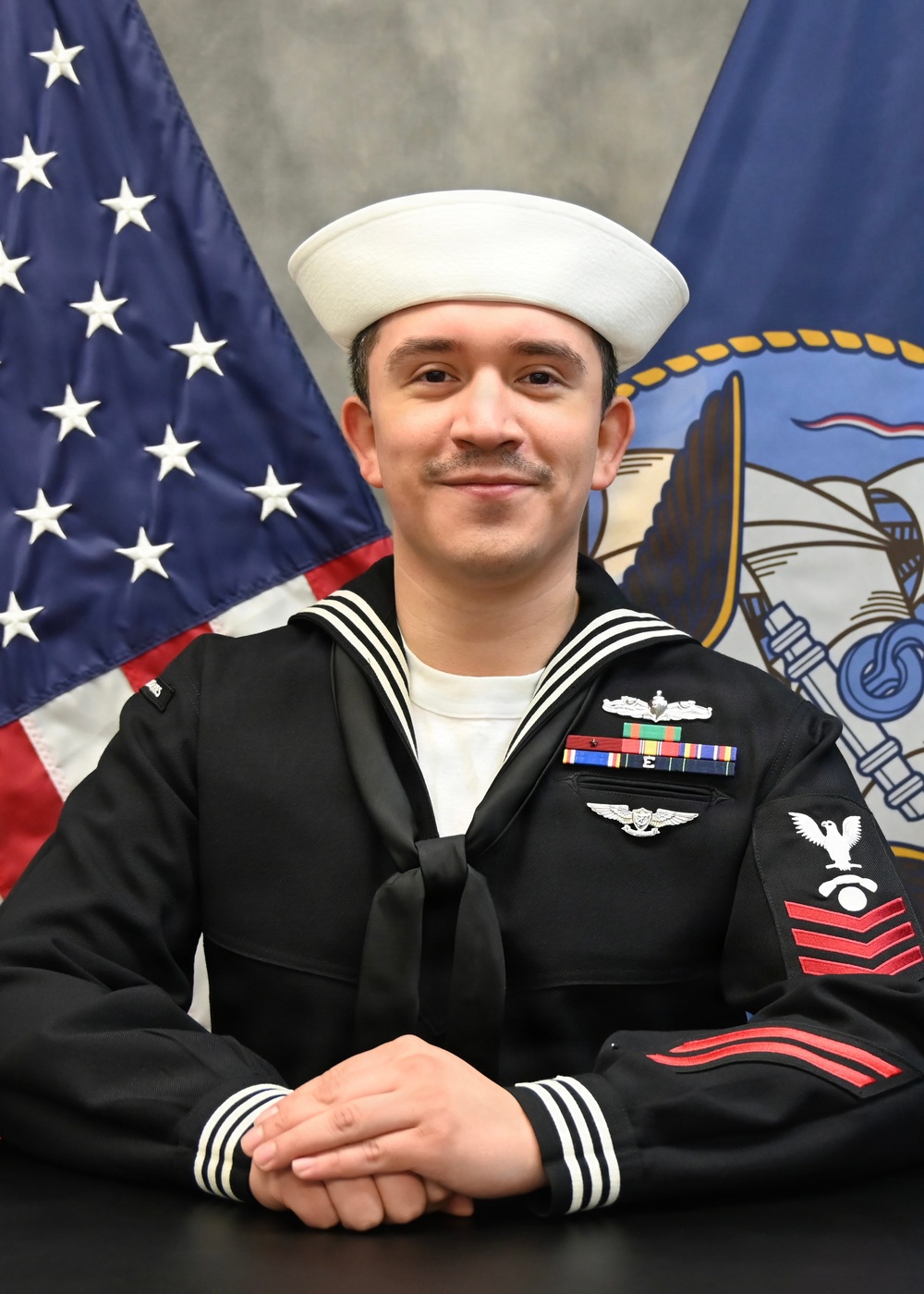 Official portrait of Interior Communications Electrician 1st Class Donald K. Bretz III