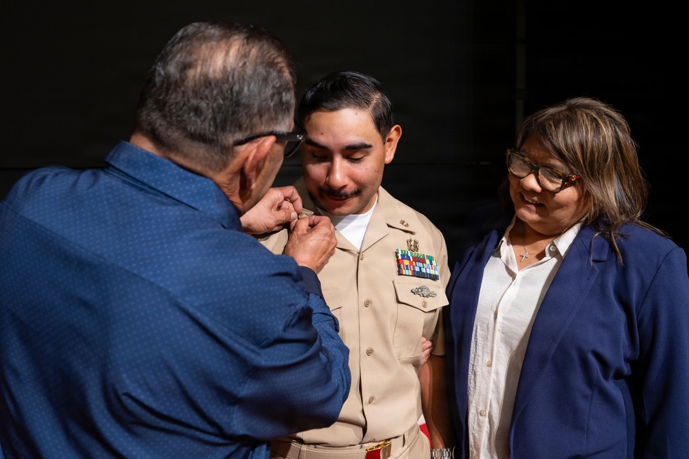 David Martinez Commissions from Chief Navy Diver to Chief Warrant Officer 2