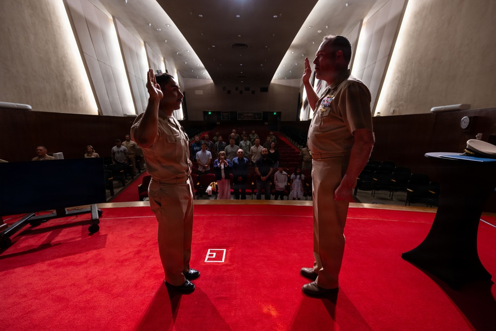 David Martinez Commissions from Chief Navy Diver to Chief Warrant Officer 2