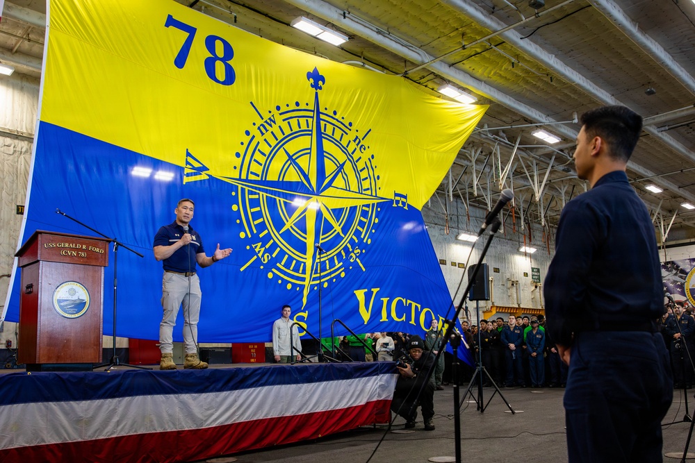 Acting Secretary of the Navy Visits USS Gerald R. Ford (CVN 78)
