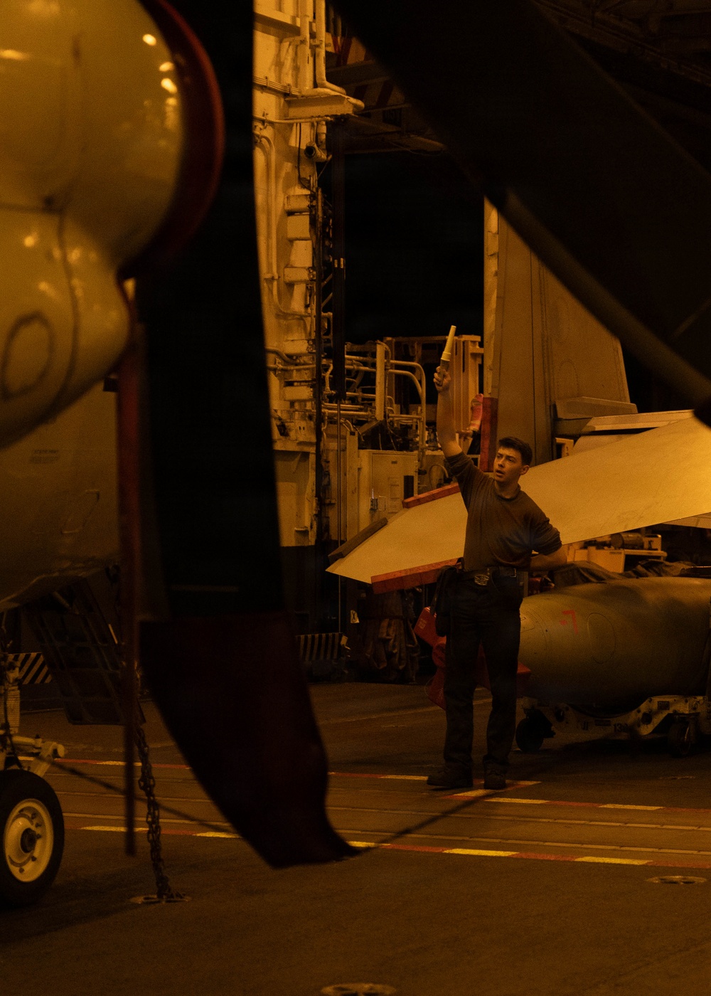 Nighttime Aircraft Movement Aboard USS George H.W. Bush (CVN 77)