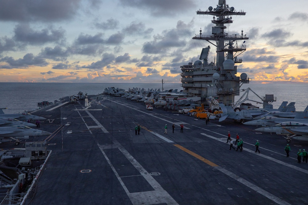 Aerial Photo From USS George H.W. Bush (CVN 77)