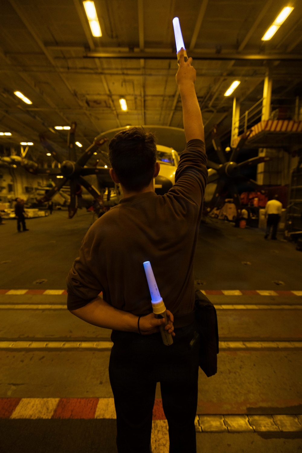 Nighttime Aircraft Movement Aboard USS George H.W. Bush (CVN 77)