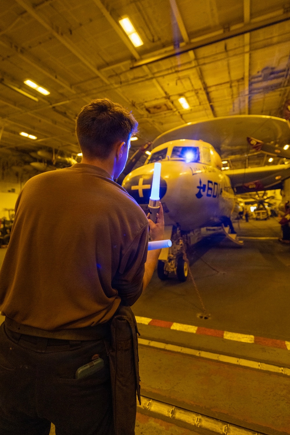 Nighttime Aircraft Movement Aboard USS George H.W. Bush (CVN 77)
