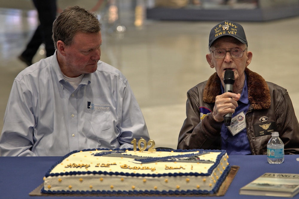 Navy WWII Veteran Celebrates 102nd Birthday at National Naval Aviation Museum