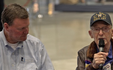 Navy WWII Veteran Celebrates 102nd Birthday at National Naval Aviation Museum