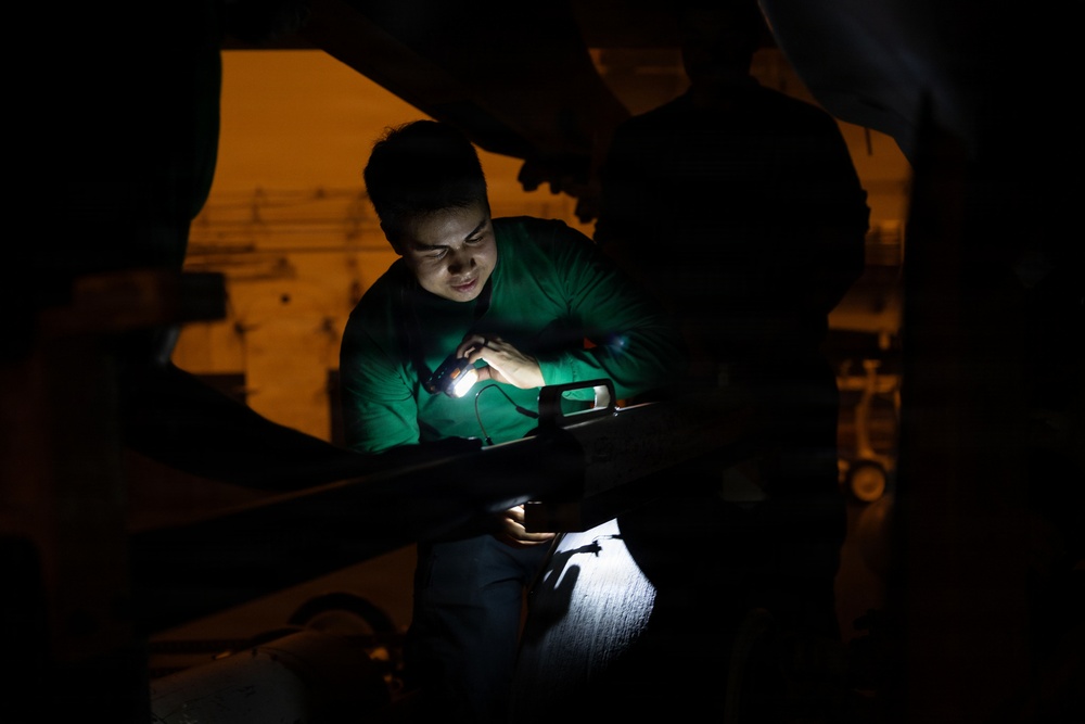 Aircraft Maintenance Aboard USS George H.W. Bush (CVN 77)