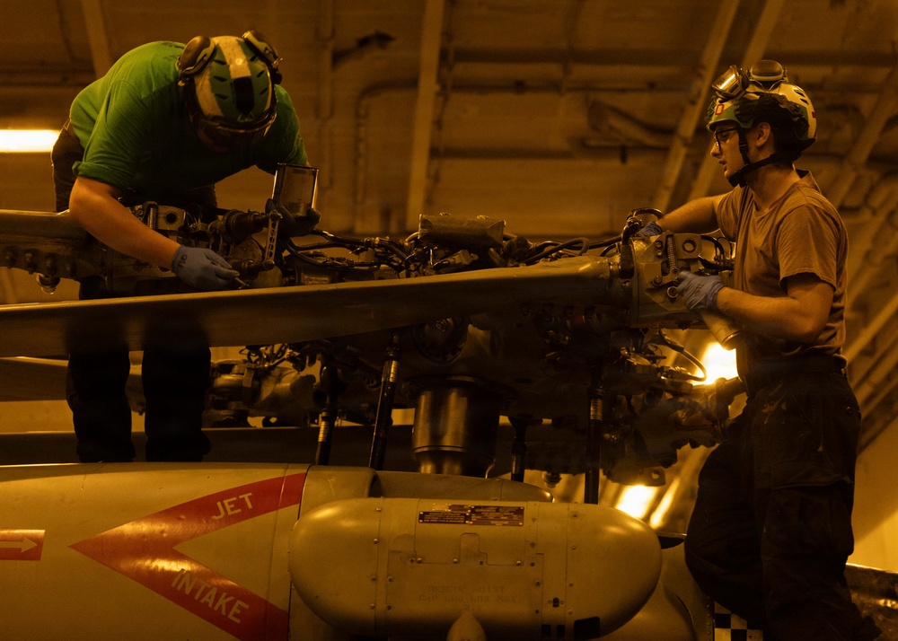 Aircraft Maintenance Aboard USS George H.W. Bush (CVN 77)