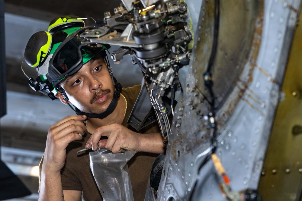 Aircraft Maintenance Aboard USS George H.W. Bush (CVN 77)