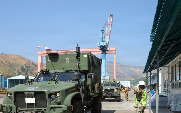 Port of Agila Equipment Upload during Seaport of Debarkation (SPOD) Operations