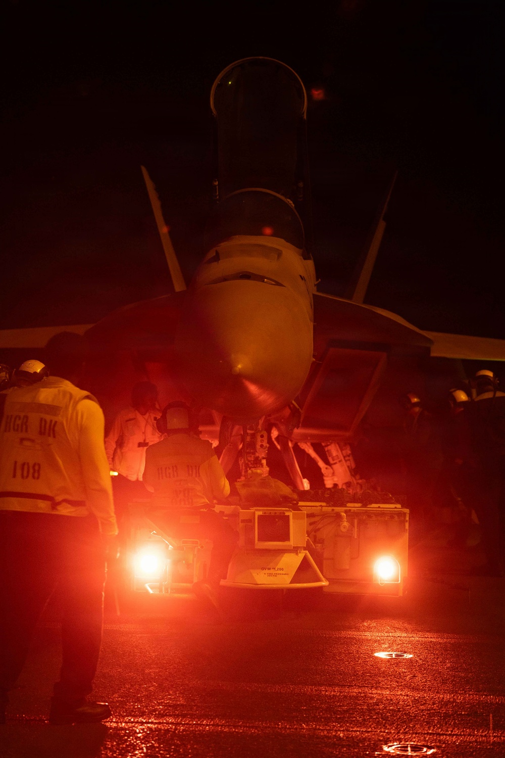 Nighttime Aircraft Movement Aboard USS George H.W. Bush (CVN 77)