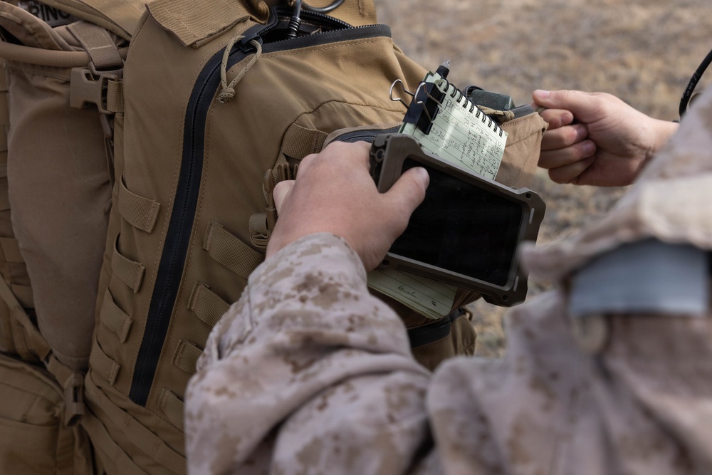 Marines coordinate close air support during Exercise Garnet Rattler