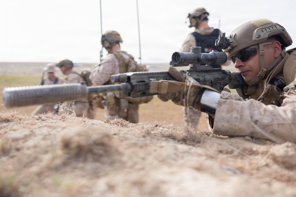 Marines coordinate close air support during Exercise Garnet Rattler