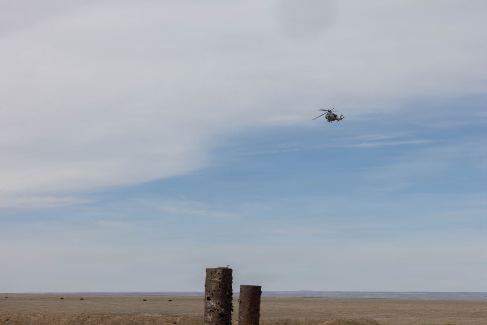 Marines coordinate close air support during Exercise Garnet Rattler