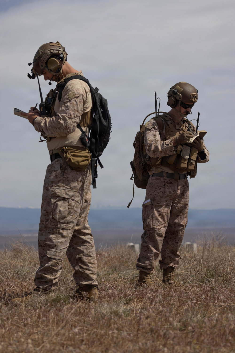 Marines coordinate close air support during Exercise Garnet Rattler