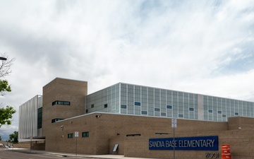 Sandia Base Elementary School, an Albuquerque Public Schools campus located on Kirtland Air Force Base, is pictured May 5, 2026.